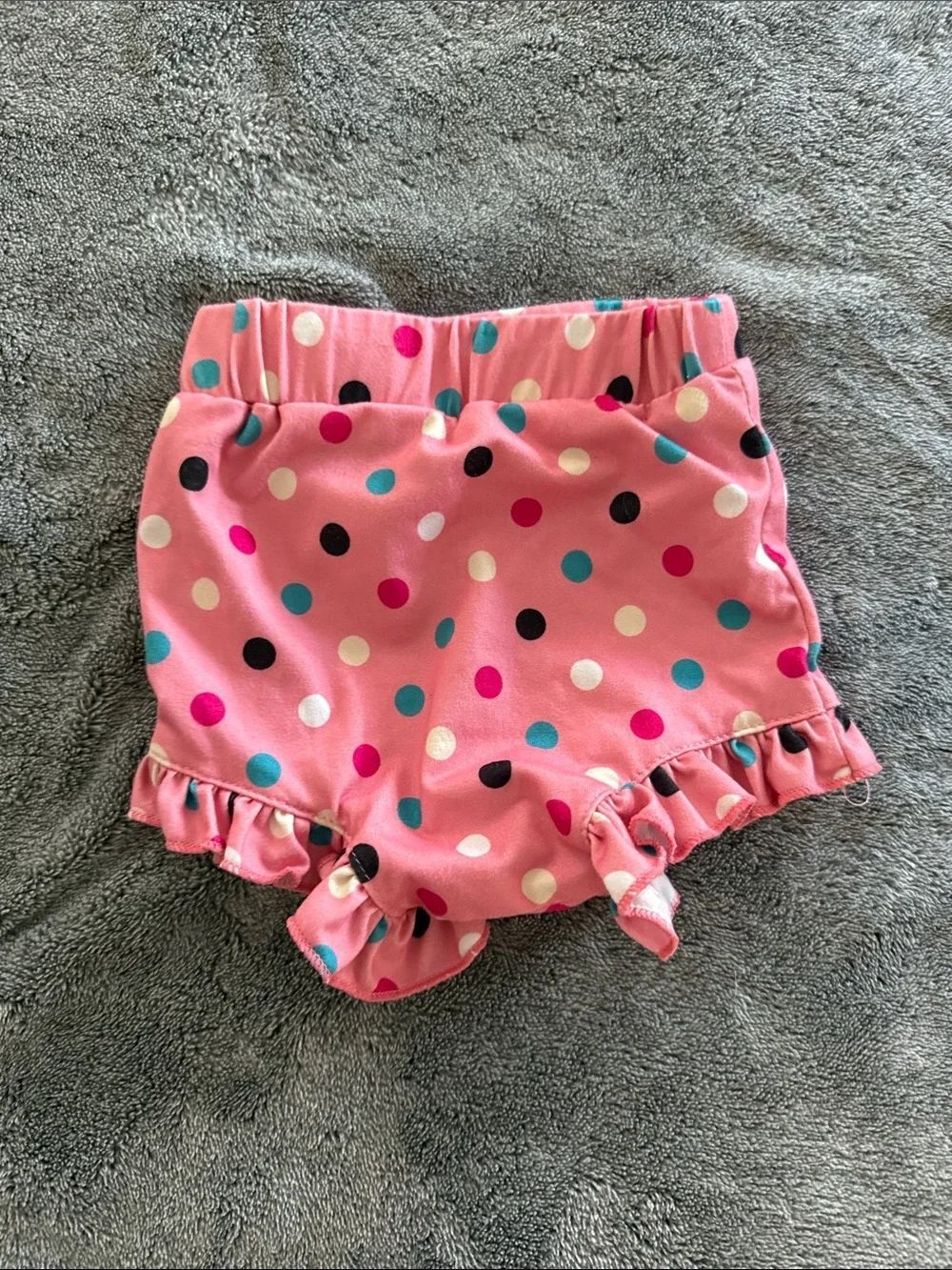 Pink Polka Dot Ruffle Baby Bloomers 0-3 Months - WORN ONCE